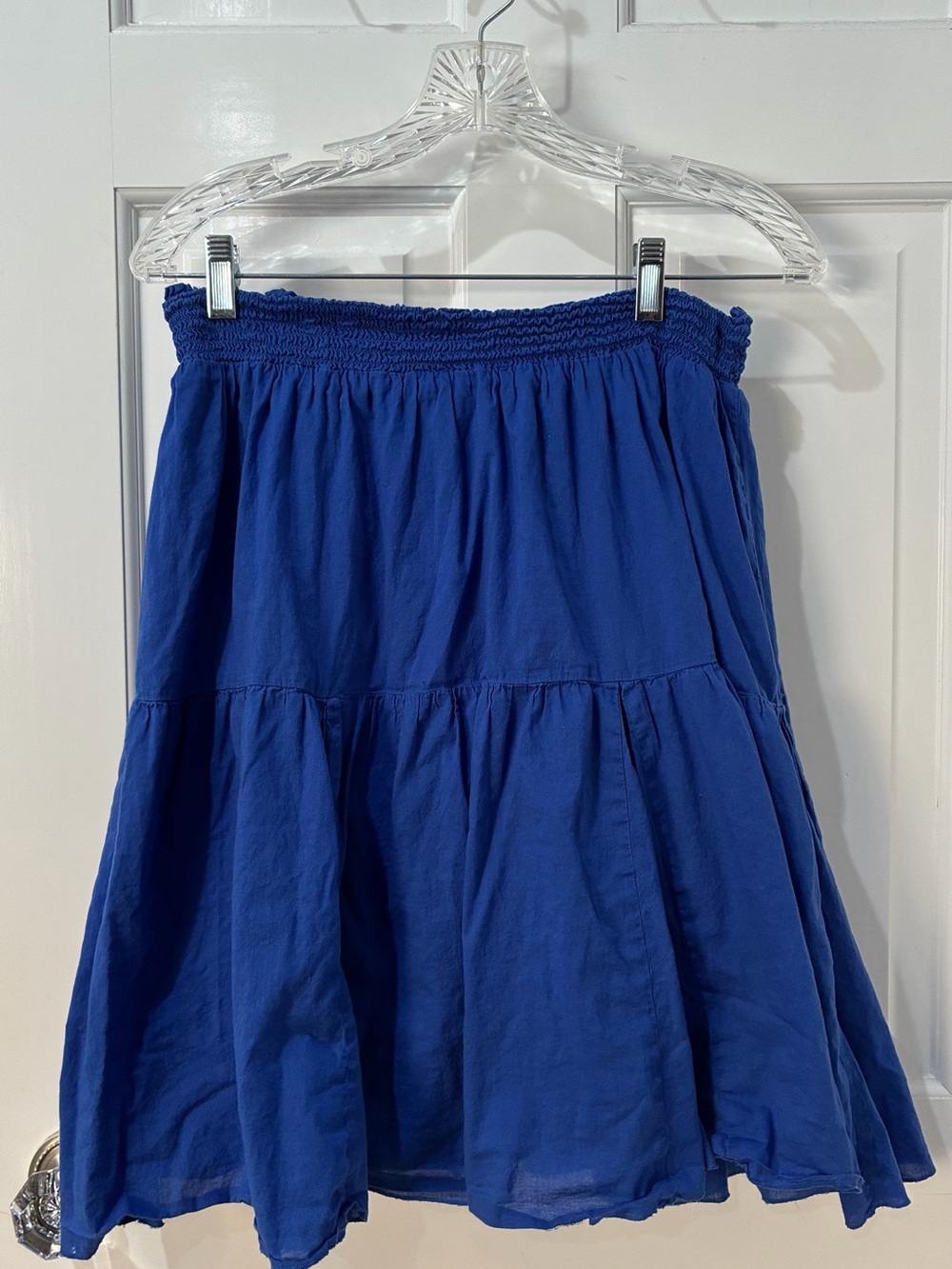 Old Navy cobalt blue smocked tiered mini skirt, XL
